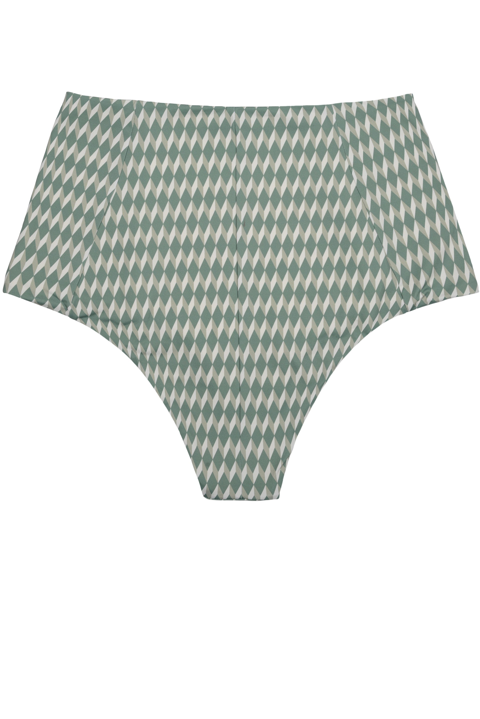 BRIEFS - The High Waisted - Sage Signature Print
