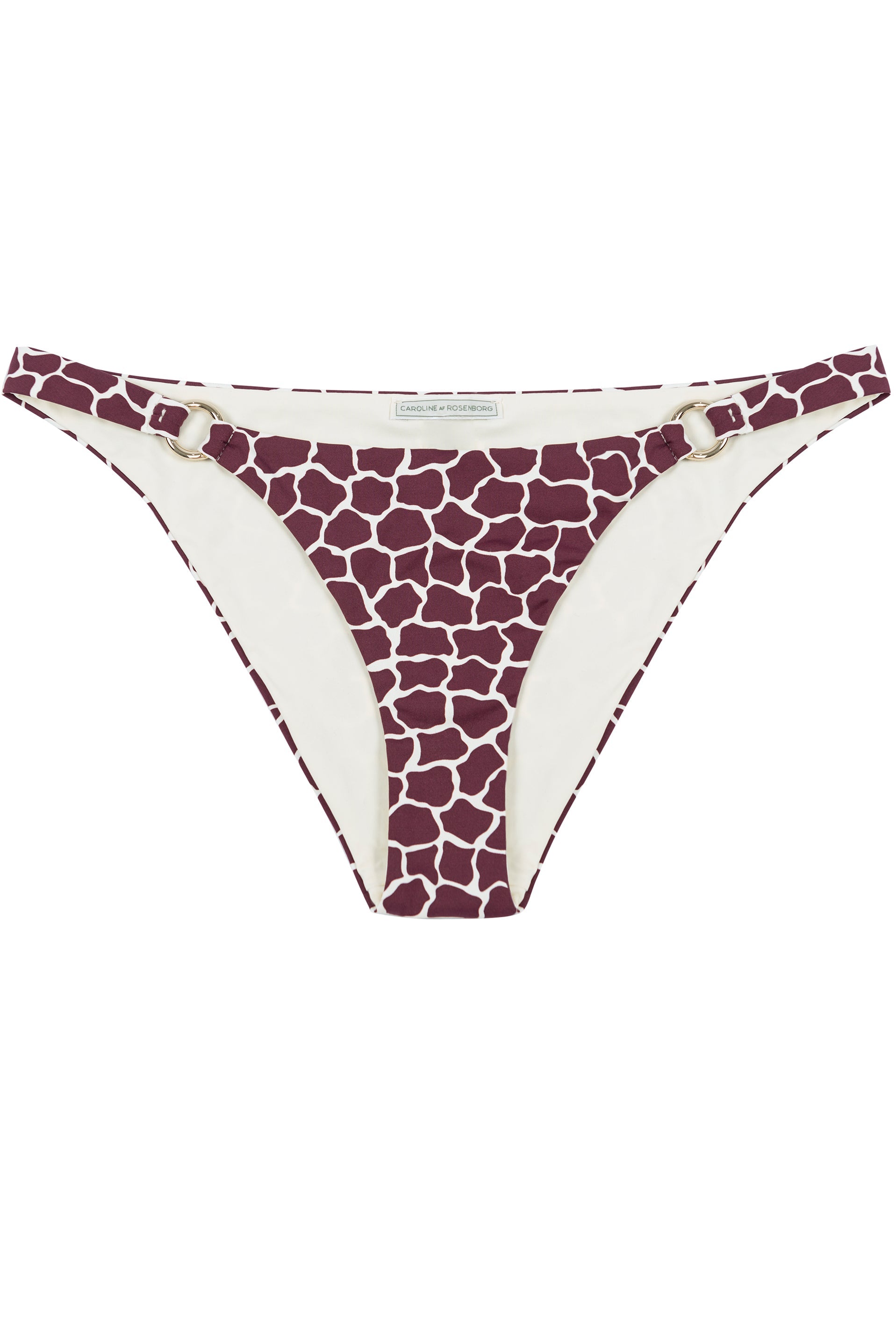 BRIEFS - The Side Ring Lock - Bordeaux Giraffe Print