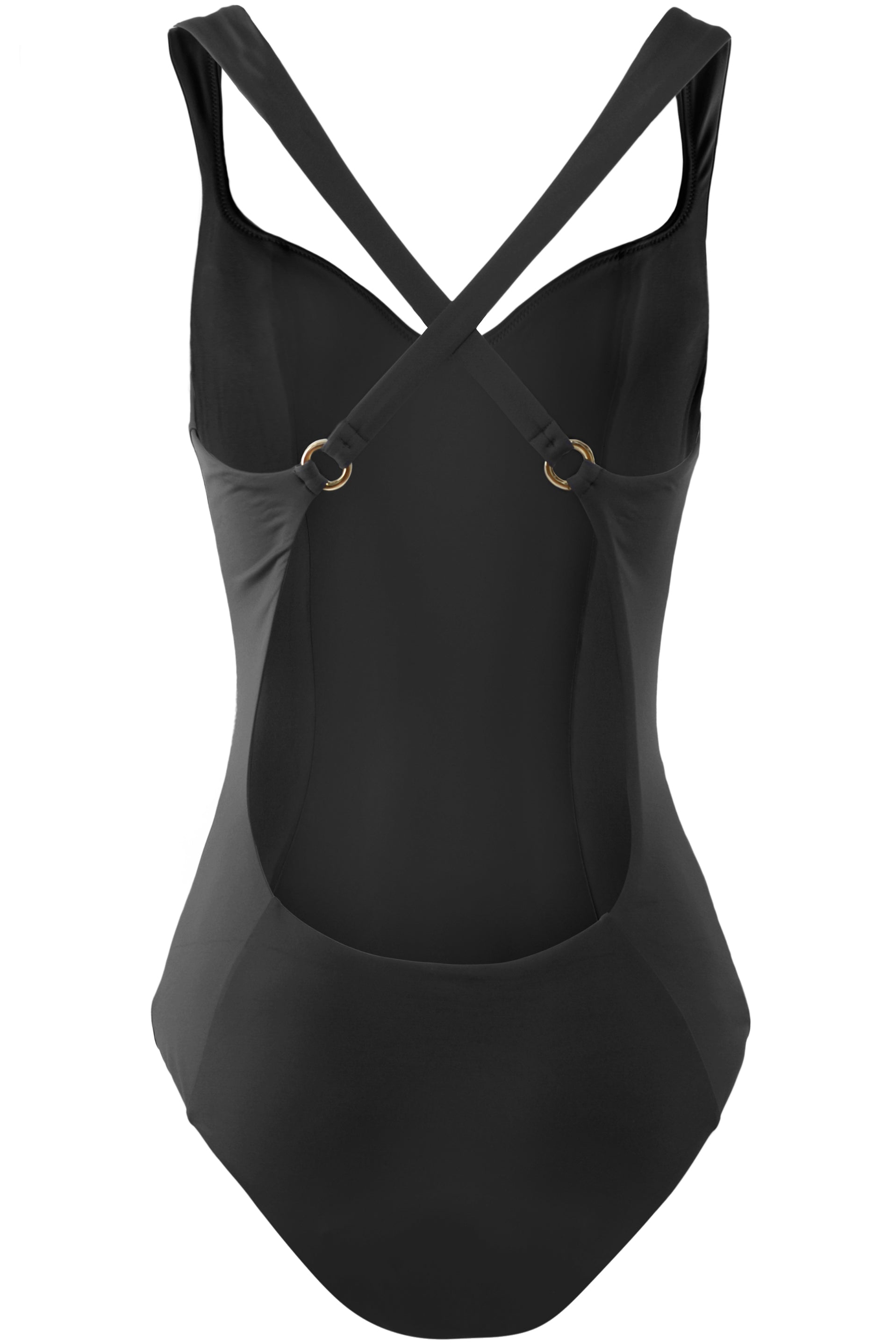 SWIMSUIT - The Cross Back - Charcoal
