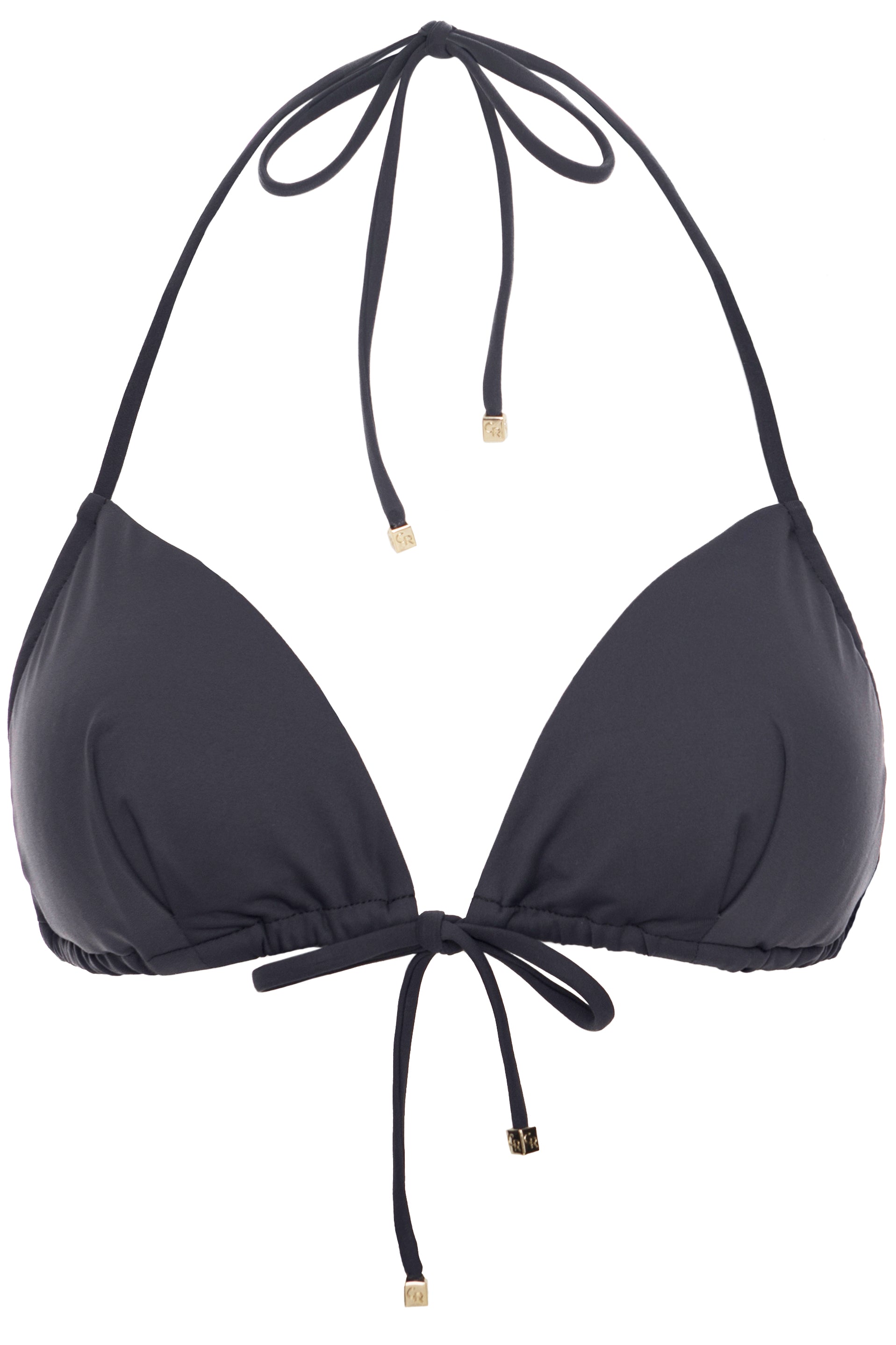 TOP - The Front Tie Triangle - Charcoal