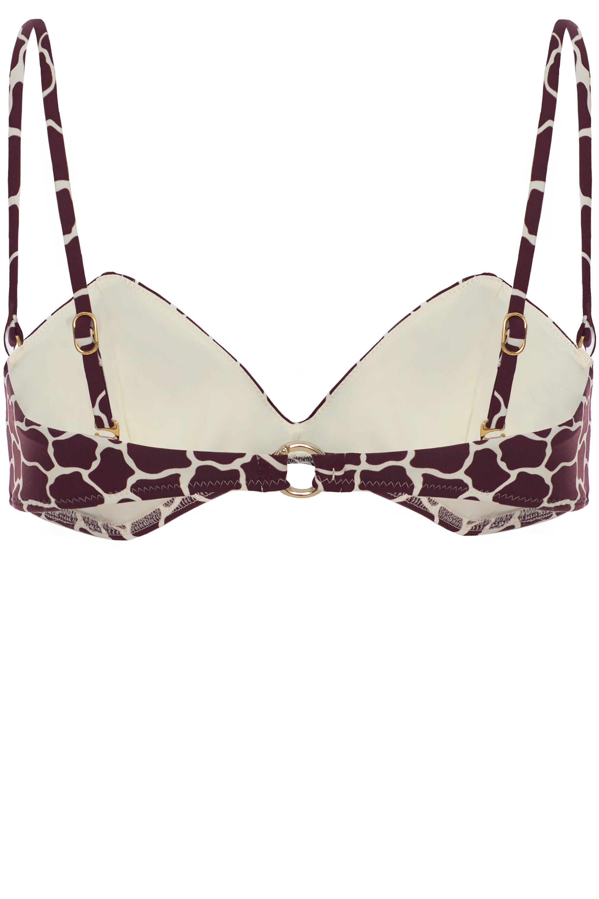 TOP - The Bandeau - Bordeaux Giraffe Print