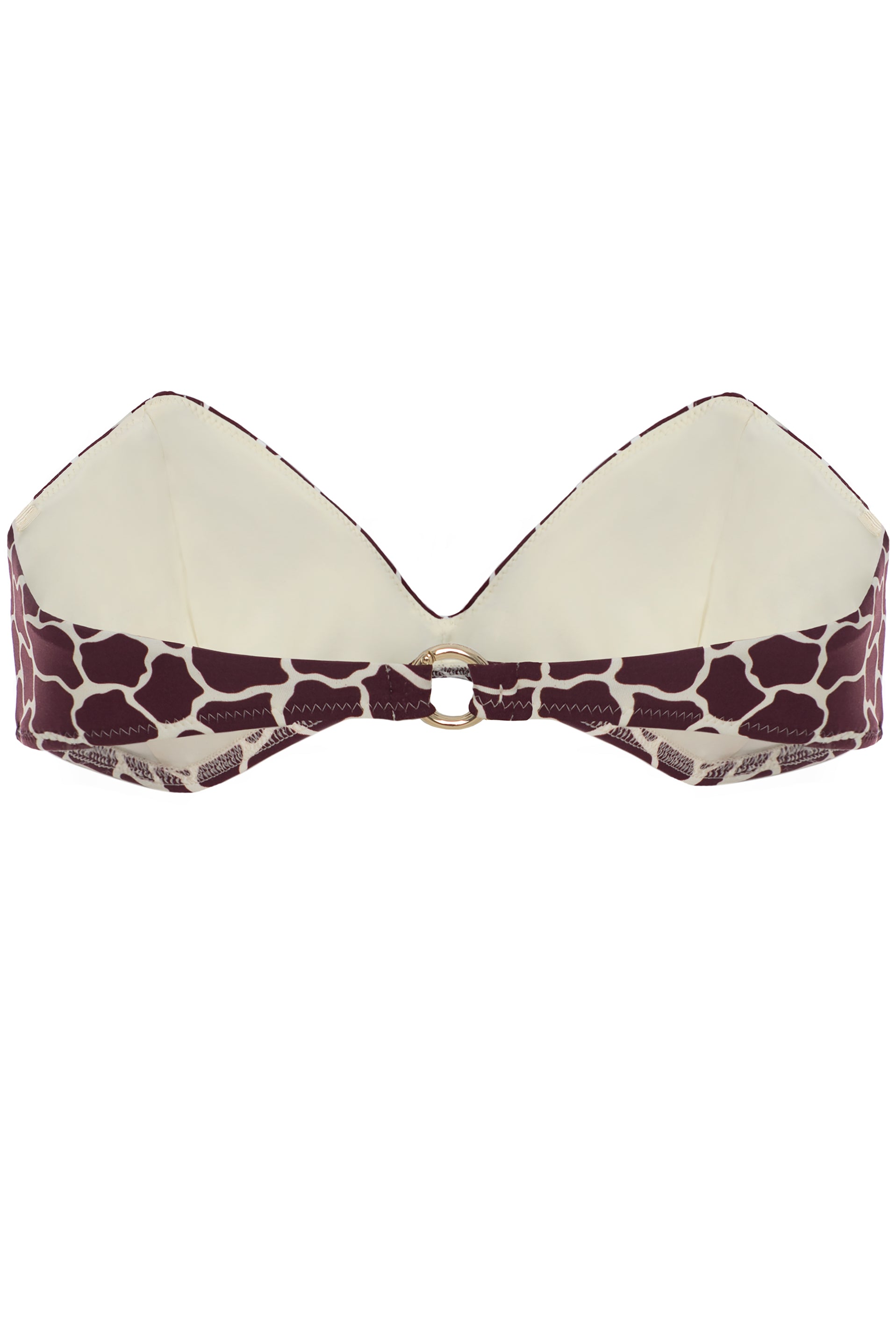 TOP - The Bandeau - Bordeaux Giraffe Print