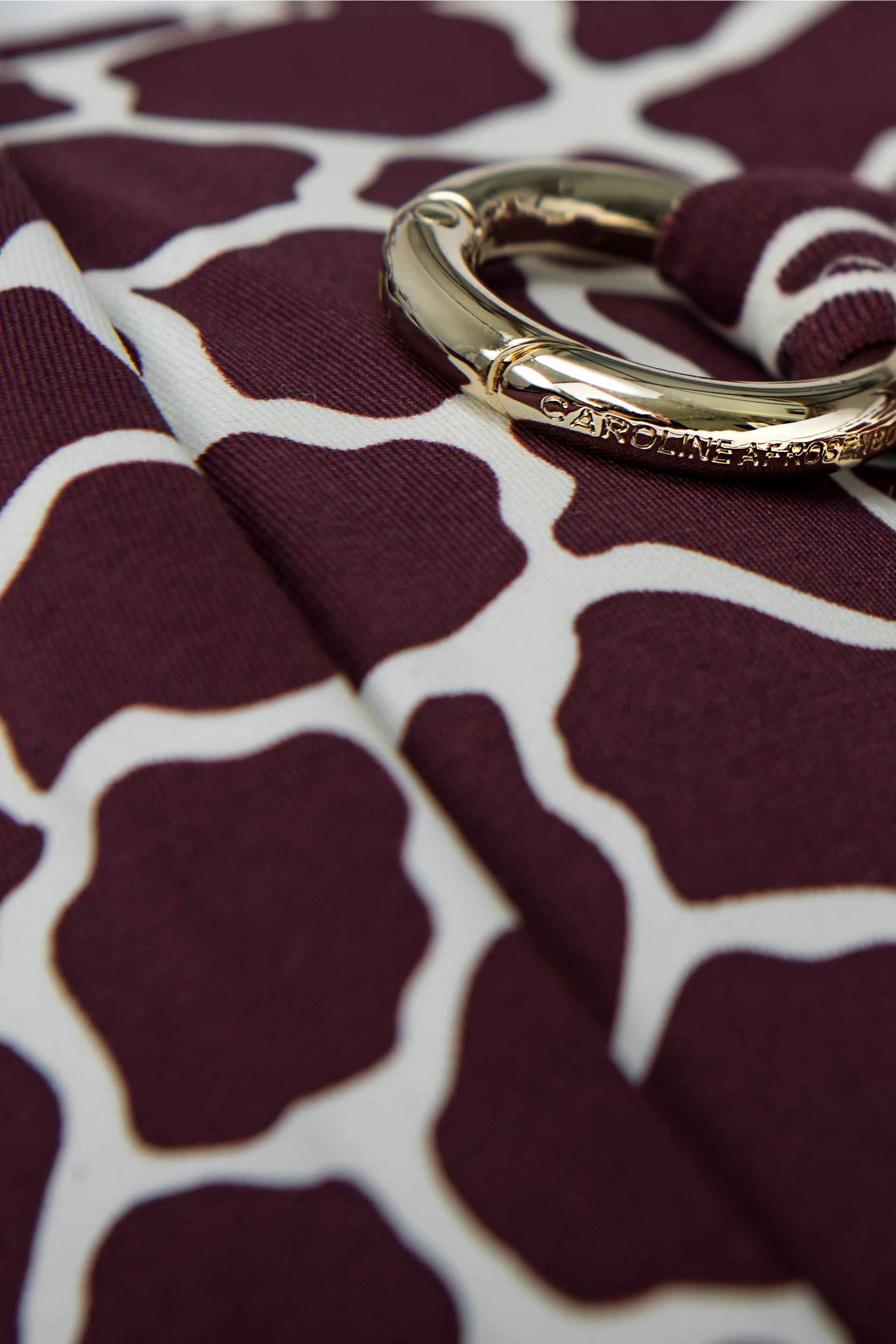 TOP - The Bandeau - Bordeaux Giraffe Print