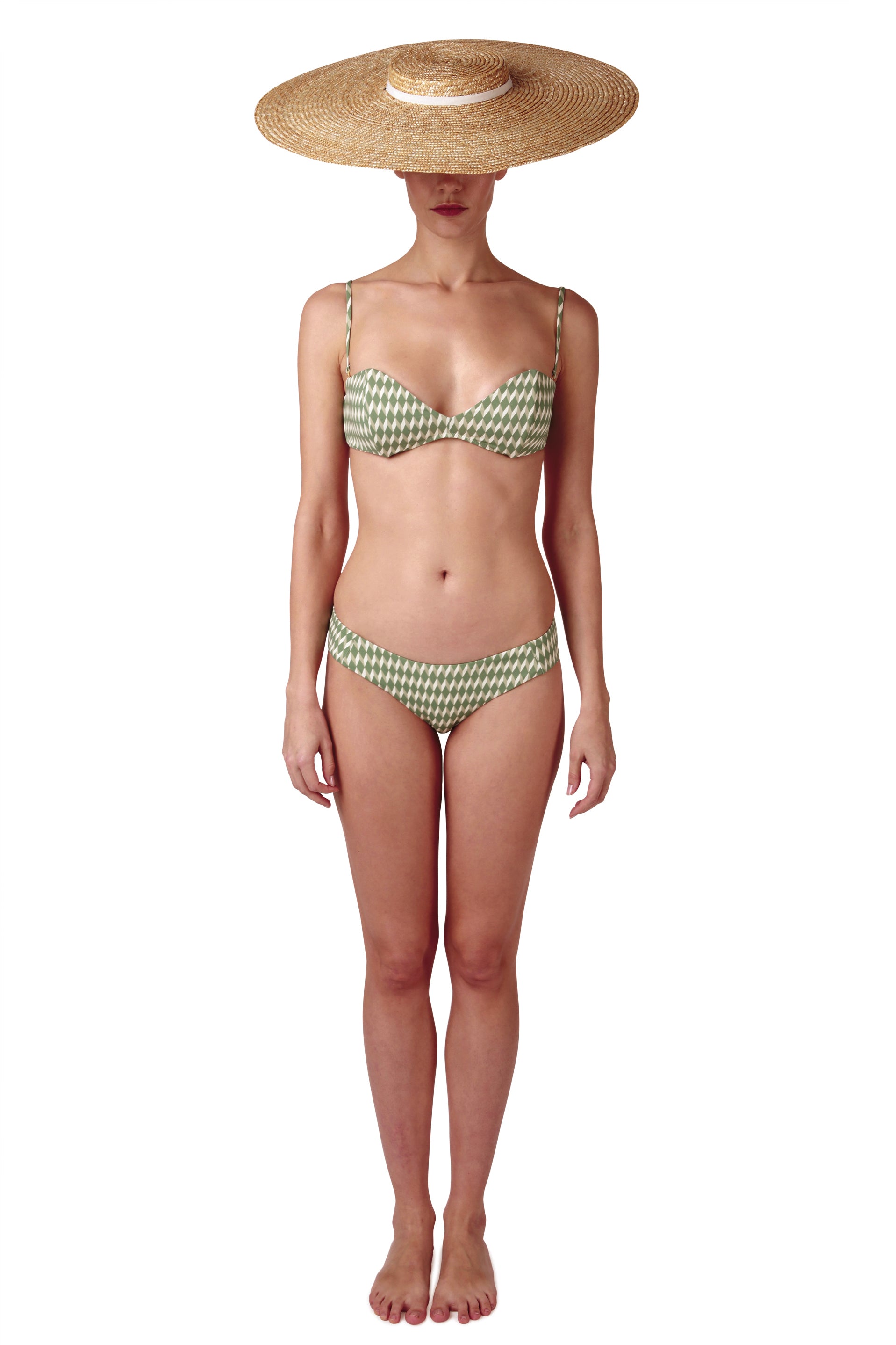 TOP - The Bandeau - Sage Signature Print