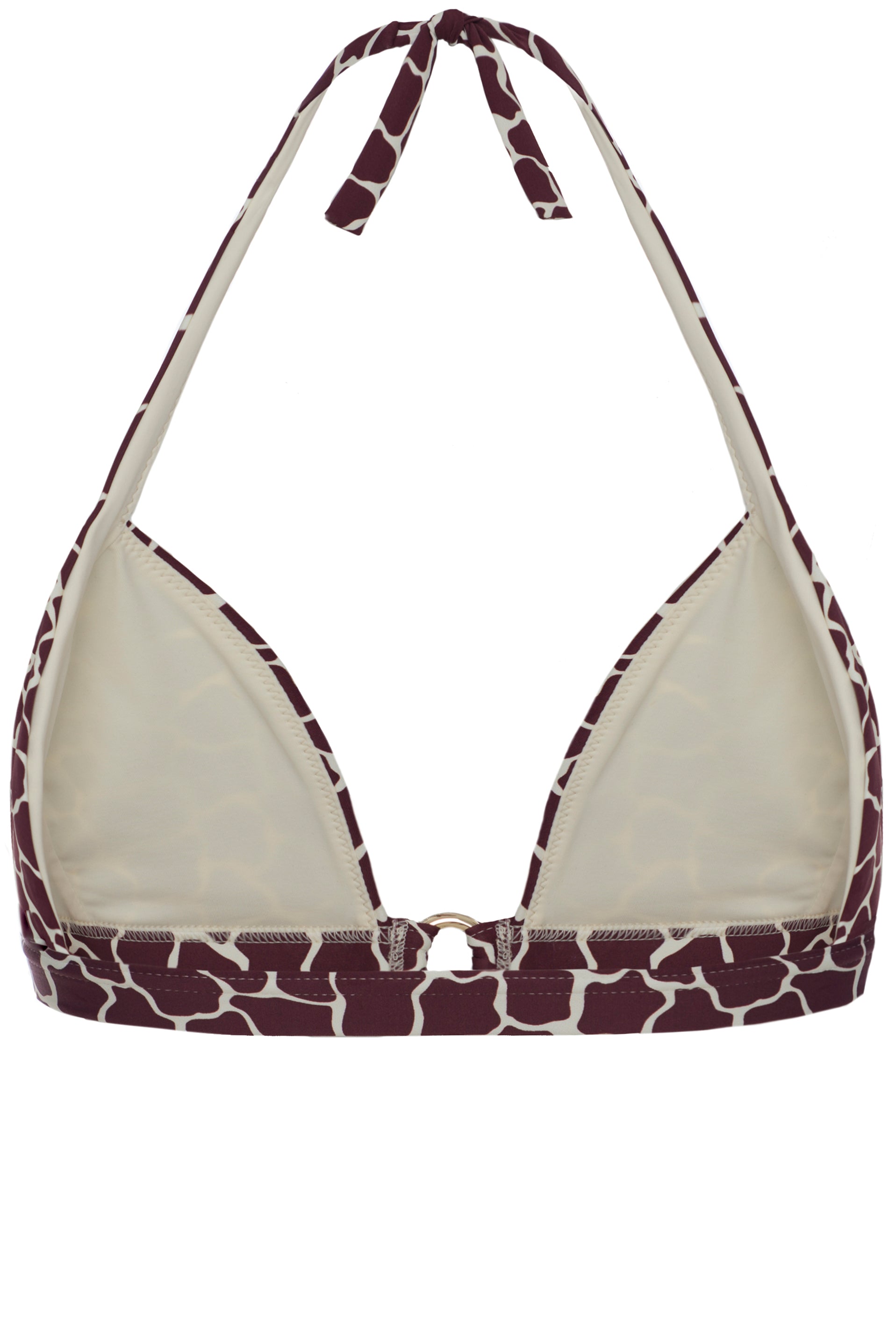 TOP - The Soft Halter-neck - Bordeaux Giraffe Print