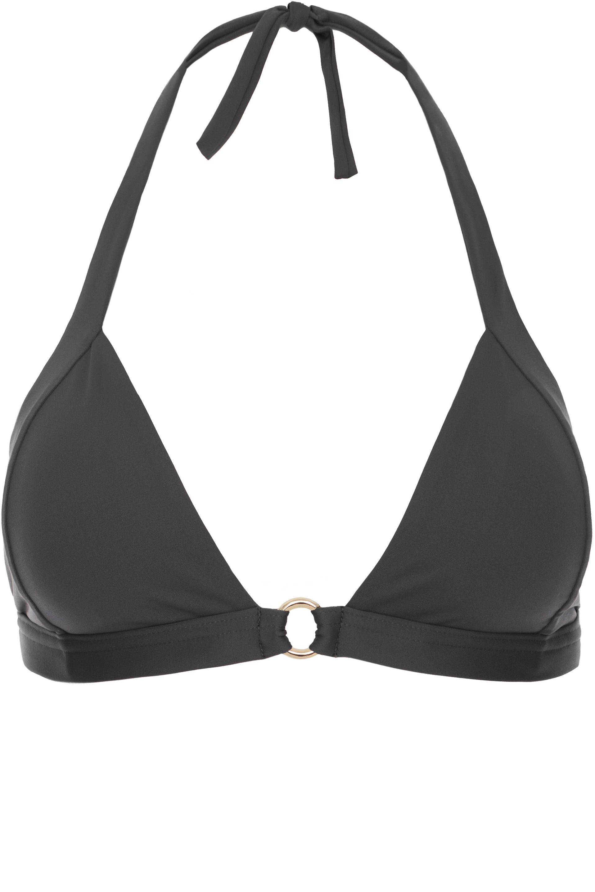 TOP - The Soft Halter-neck - Charcoal