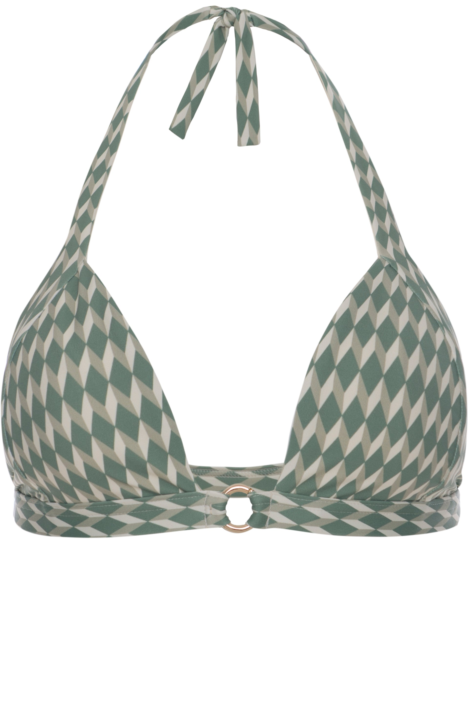 TOP - The Soft Halter-neck - Sage Signature Print