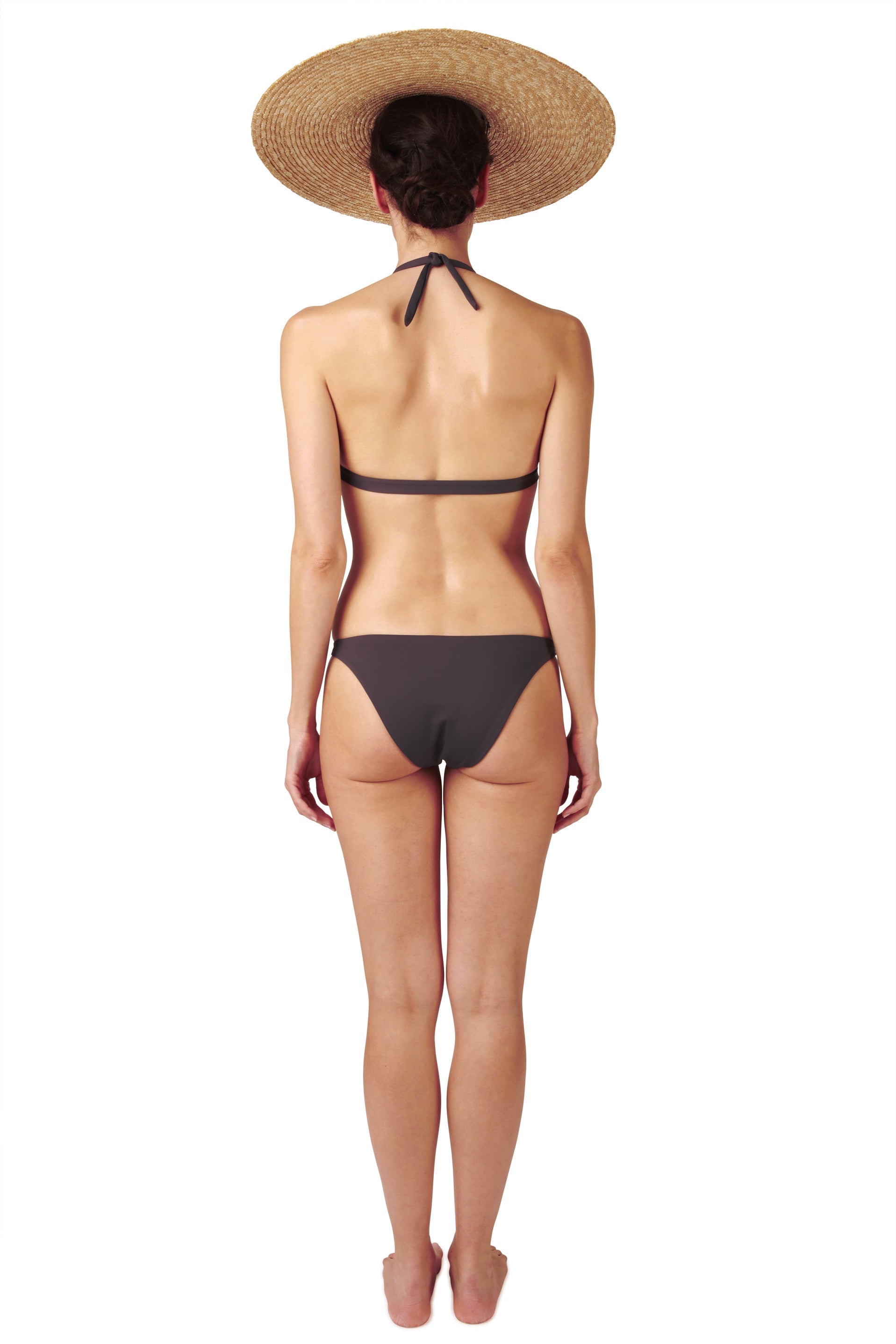 TOP - The Soft Halter-neck - Charcoal