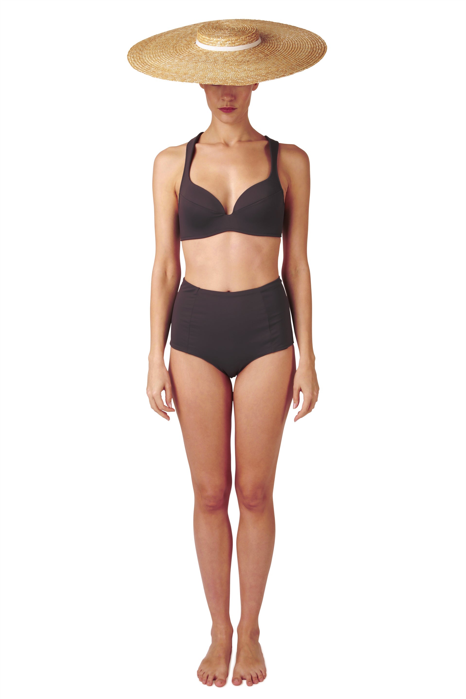 TOP - The Supportive Cross Back - Charcoal