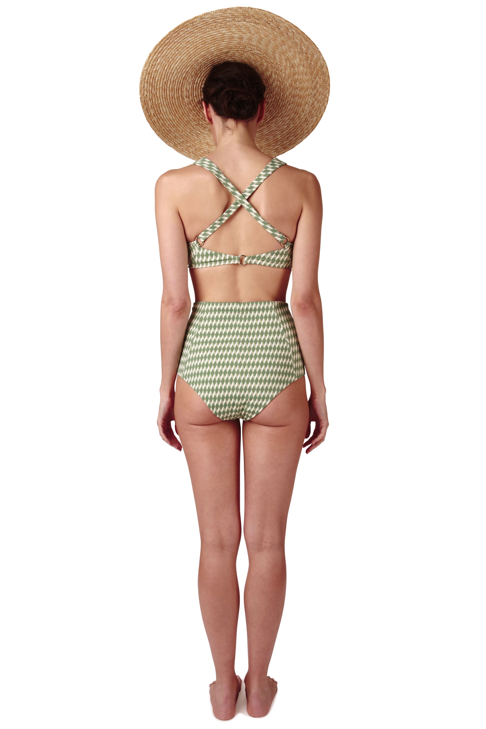 TOP - The Supportive Cross Back - Sage Signature Print