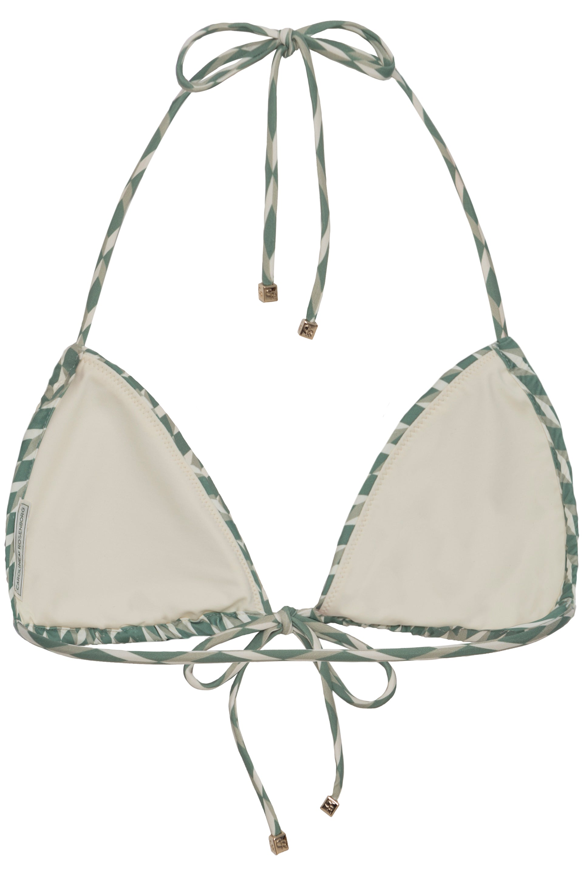 TOP - The Front Tie Triangle - Sage Signature Print